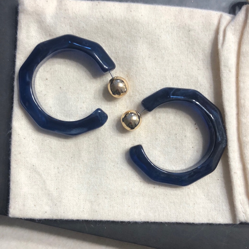 Chunky Resin hoop earrings